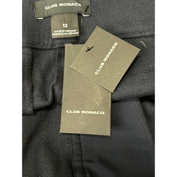 Club Monaco NWT Women's Textured Bootcut Crop Pants High Rise Office Western 12 - Picture 8 of 8